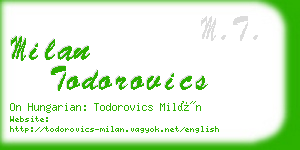 milan todorovics business card